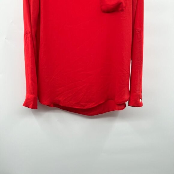Express Women's Long Sleeve Top Red Size Medium Pocket - Picture 5 of 9